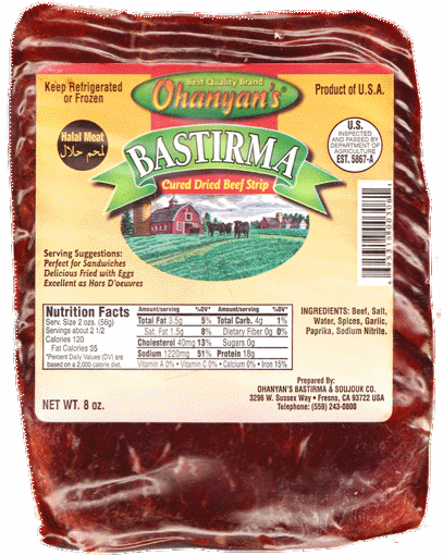 Picture of OHANYAN'S Halal Sliced Bastirma (Pastirma) 225g(New Look)