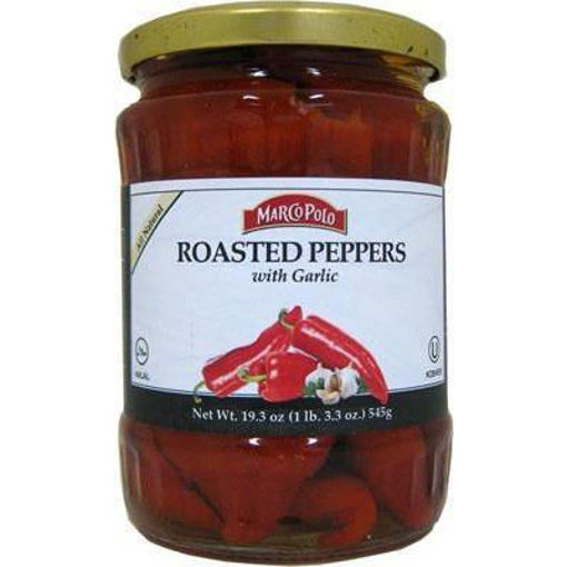 Picture of MARCO POLO Fire Roasted Red Peppers w/Garlic 550g