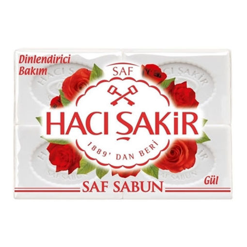 Picture of HACI SAKIR Rose Traditional Bath Soap 4pk 600g