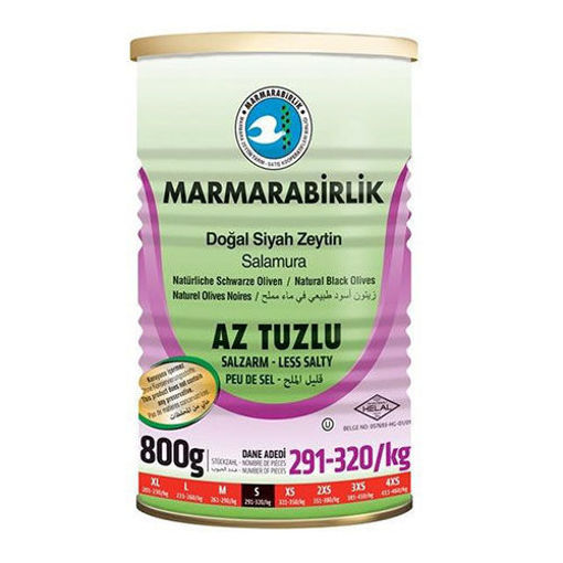 Picture of MARMARABIRLIK Black Olives Low Salt 800g