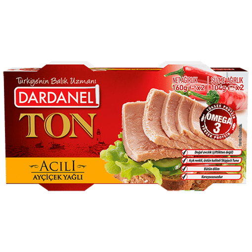 Picture of DARDANEL Spicy&Hot Tuna in Sunflower Oil 160g x 2pk