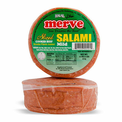 Picture of MERVE Halal Beef Sliced Salami Plain 227g