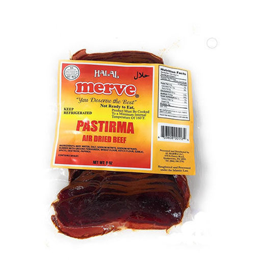 Picture of MERVE Halal Sliced Pastrami (Cured Dried Beef) approx. 0.8 lbs