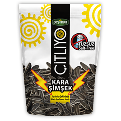 Picture of PEYMAN Citliyo Kara Simsek Unsalted Black Sunflower Seeds 160g