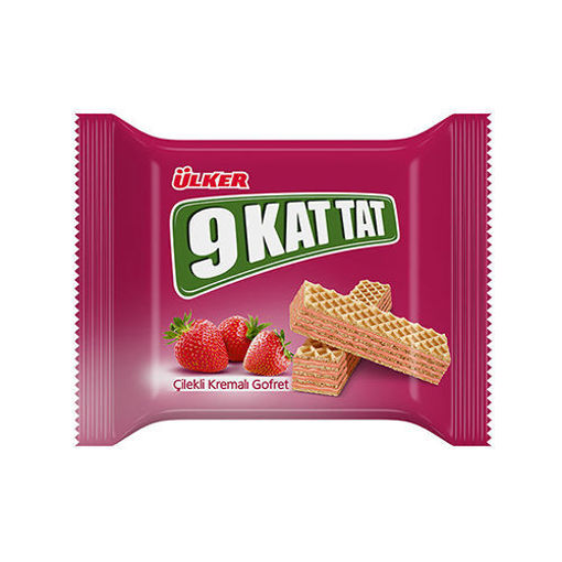 Picture of ULKER 9 Kat Wafer w/Strawberry 50g