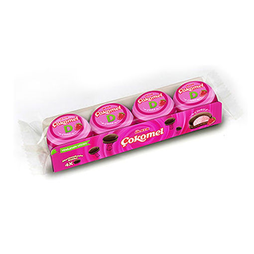 Picture of ULKER Cokomel Marshmallow Biscuit w/Strawberry 48g / 4pc