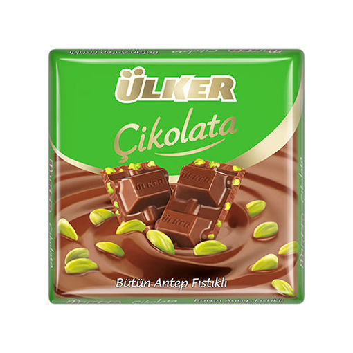 Picture of ULKER Milk Chocolate Bars w/Pistachio 65g