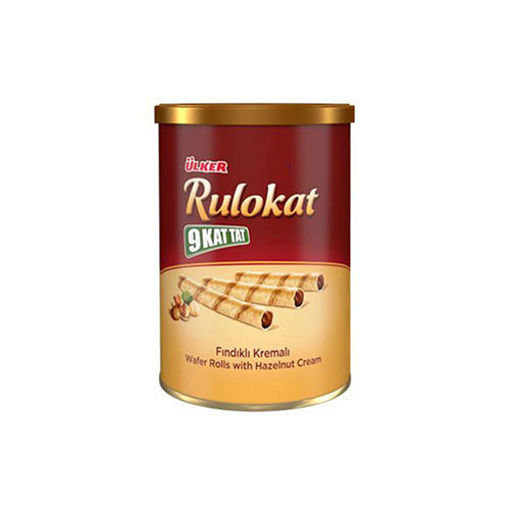 Picture of ULKER Rulokat - Chocolate & Hazelnut Filling Rolled Wafer 150g