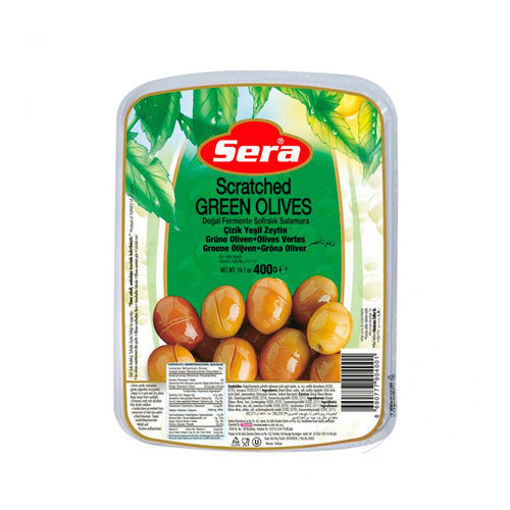 Picture of SERA Scratched Green Olives (Yesil Cizik Zeytin) 400g