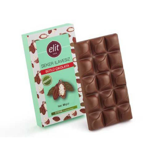 Picture of ELIT Milk Chocolate 'No Sugar Added' 60g