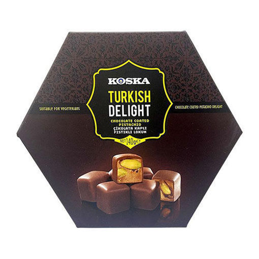 Picture of KOSKA Chocolate Covered Turkish Delight w/Pistachio 140g