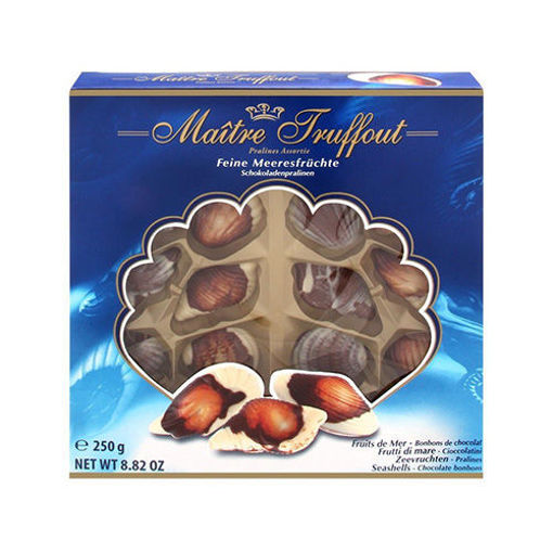 MAITRE TRUFFOUT Sea Shell Chocolate Blue Pack 250g resmi