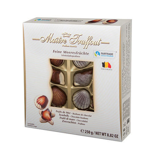 Picture of MAITRE TRUFFOUT Sea Shell Chocolate White Pack 250g