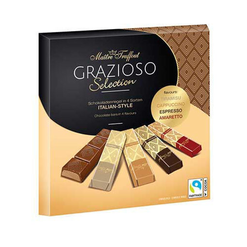 Picture of MAITRE TRUFFOUT Grazioso Selection Chocolate Bars 200g