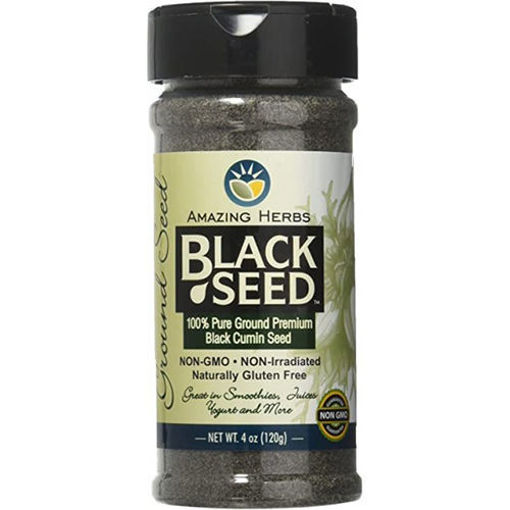 AMAZING HERBS Black Seed %100 Pure Ground Premium Black Cumin Seed 120g resmi