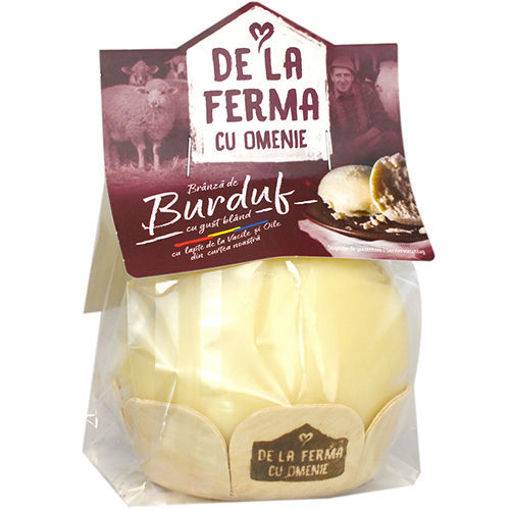 Picture of DE LA FERMA Branza de Burduf (Cow & Milk Cheese) 350g