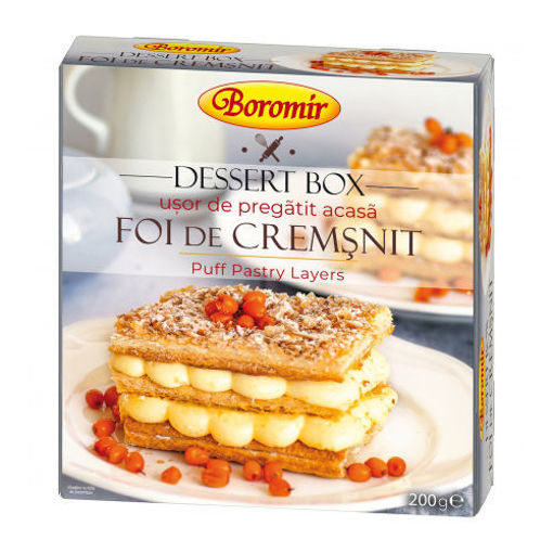 BOROMIR Dessert Box Puff Pastry Layers (Foi de Cremşnit) 200g resmi