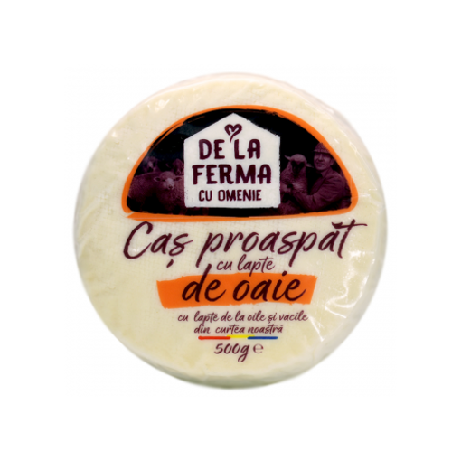 Picture of DE LA FERMA Caş proaspat cu lapte de Oaie (Cow&Sheep's Milk Cheese) 500g