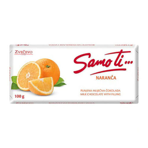 Picture of ZVECEVO Samo Ti Orange Chocolate Bar 100g