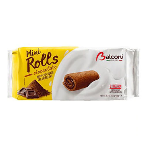 BALCONI Mini Rolls Cacao 180g resmi