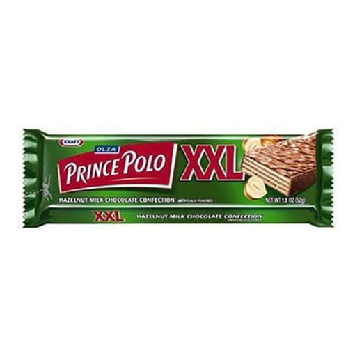 Picture of PRINCE POLO XXL Hazelnut w/Milk Chocolate Covered Wafer Bar 50g