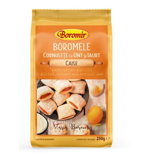 BOROMIR Boromele Caise Shortbread Biscuits w/Butter, Yogurt, Apricot Jam 250g resmi