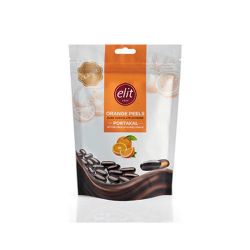 ELIT Dark Chocolate Covered Orange Peels 125g resmi