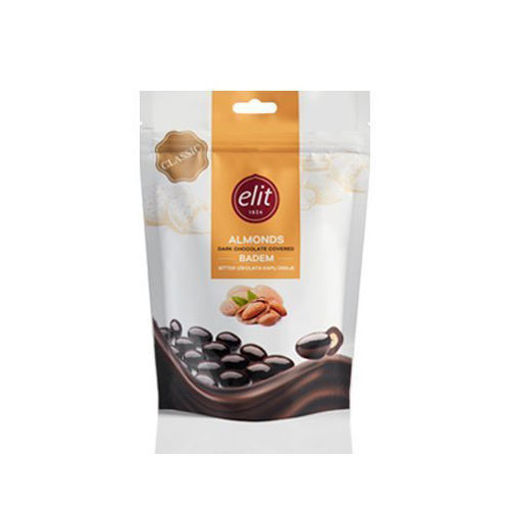 ELIT Dark Chocolate Covered Almonds 125g resmi