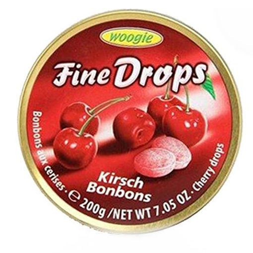 Picture of WOOGIE Fine Drops Cherry Candy 200g