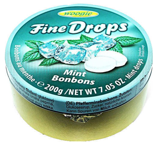 Picture of WOOGIE Fine Drops Mint Candy 200g