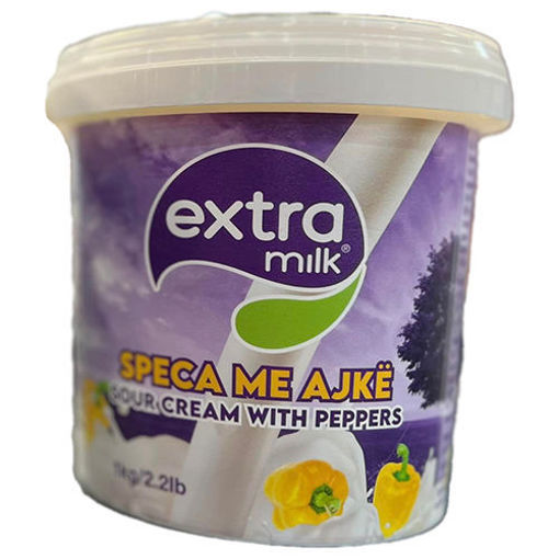 Picture of EXTRA-MILK Sour Cream w/Mild Peppers (Speca me ajke) Purple Pack 1kg