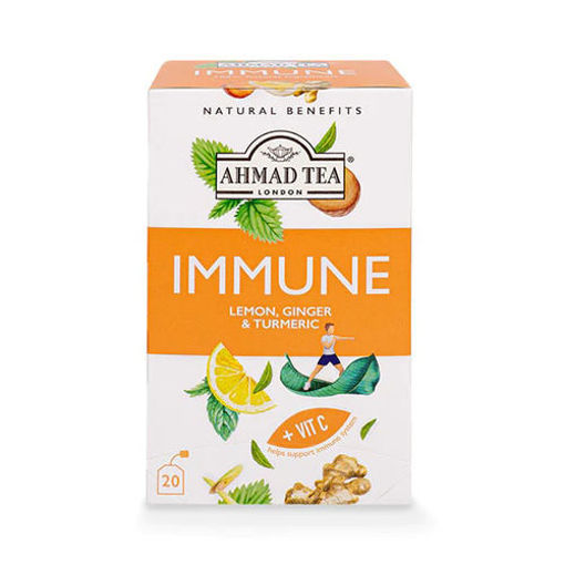 Picture of AHMAD TEA Lemon, Ginger & Turmeric "Immune" Infusion - 20 Teabags