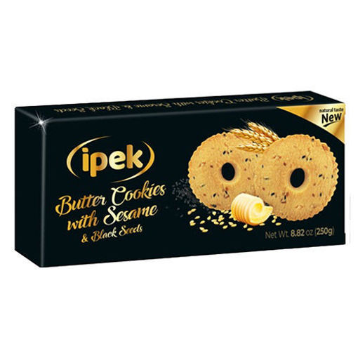 Picture of IPEK Butter Cookies w/Sesame Seeds & Black Seeds 240g