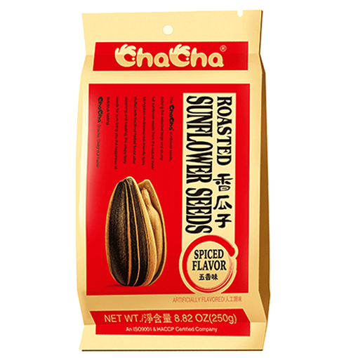 CHA CHA Sunflower Seeds w/Spiced Flavor 250g resmi