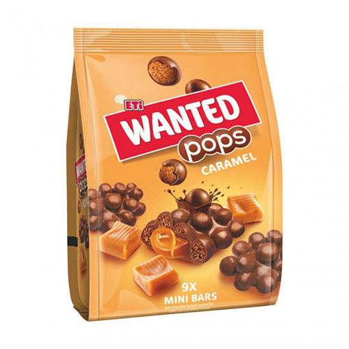 Picture of ETI Wanted Pops Chocolate Bar w/Caramel (9 Mini Packs) 126g