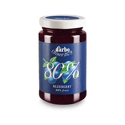 DARBO %80 Blueberry Fruit Spread 250g resmi