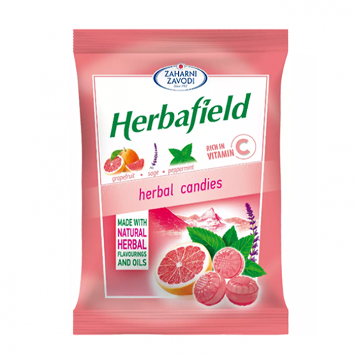 Picture of ZAHARNI ZAVODI Herbafield Grapefruit Hard Candy 85g