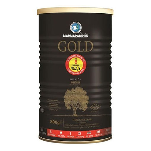 Picture of MARMARABIRLIK Gold Black Olives in Can ''XL Size'' 800g
