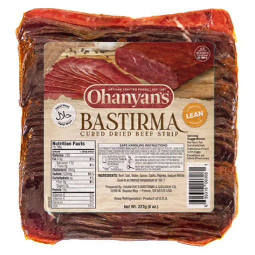 Picture of OHANYAN'S Halal Sliced Bastirma (Cured Dried Beef Strip) 225g [New Look]