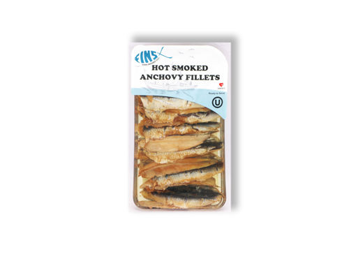 Picture of FINS  Marinated Hot Smoked Anchovy Fillets   125g