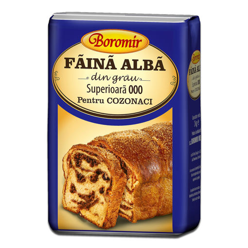 Picture of Boromir Faina Alba Pentru Cozonaci 1000g (Superior white wheat flour for muffins)