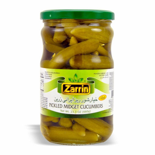 Picture of Zarrin Pickled Midget Cucumbers (Khiarshoor Riz) 660g