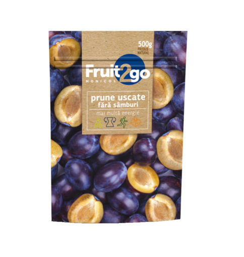 FRUIT2GO Dried Pitted Plums 500g resmi