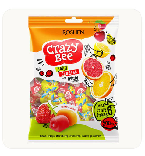 Picture of ROSHEN Fruity Jelly Candy "Crazy Bee" 200g